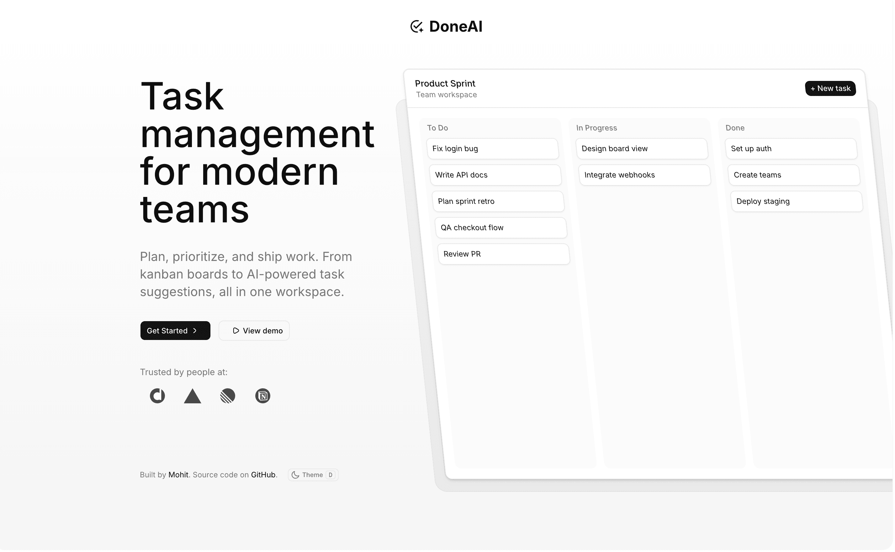 DoneAI - AI Task Management Tool preview